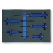 Hartschaumeinlage mit Splintentreiber mit Handschutz 